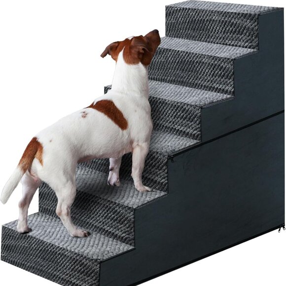 28" H Dog Stairs for Small and Medium Dogs 6-Step Ramps for High Beds - Picture 1 of 7